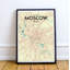 Moscow City Map - No Frame Print-1231732323