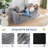 62" Compression Bean Bag Sofa Faux Fur Upholstered Loveseat Floor Sofa With Pillows-1062072703-1046700312
