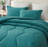 Washed Microfiber Bedding Honeycomb Comforter Set-89229420-89229421