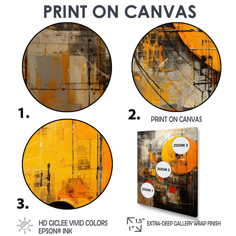 «Solitaire Glow Full Moon Solitude», art mural abstrait, H 32 po x l 16 po x P 1 po, Toile avec cadre flottant noir