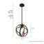 Luminaire suspendu sphère 12 lumières Gablecrest
