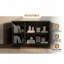 Armoire de rangement de 45 pouces de largeur avec trois portes en miroir en miroir et des armoires latérales avec tablettes réglables, idéales pour les salons, les salles à manger et les cuisines.-79576805