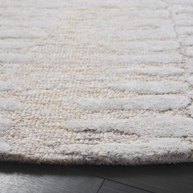 Pranita 228 Area Rug In Rust / Grey, Round 6'
