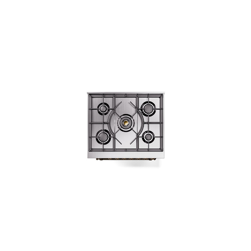 ILVE Nostalgie II 30 in Dual Fuel Range, Natural Gas, RAL/Bronze