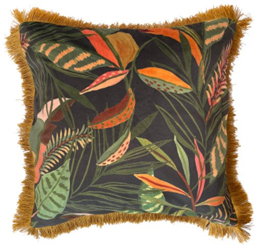 Akir Abstract BLACK/GOLD Sqaure Cushion