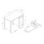 Bureau d'écriture compact blanc avec tiroir simple et plateau à clavier