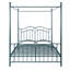 Structure de lit à baldaquin en métal robuste avec un design classique, pour créer un espace de sommeil luxueux et confortable.-912286818