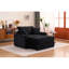 Chaise moderne en velours noir avec fauteuil amovible pour le salon