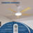 52” Low-Profile Ceiling Fan with LED Light & Remote – Dimmable, 3CCT, Reversible Motor, Timer for Bedroom