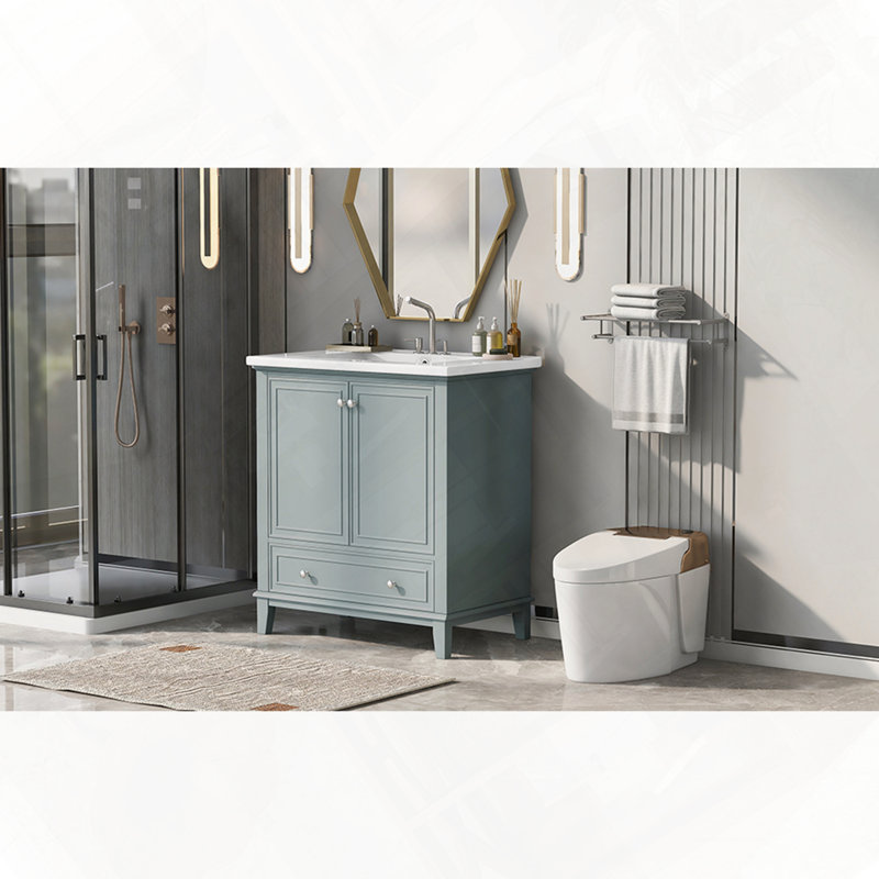 Meuble-lavabo multifonctionnel avec porte et tiroir de meuble-lavabo