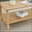 Table basse moderne à 2 niveaux avec rangement ouvert et pieds en bois d'hévéa-1082407022