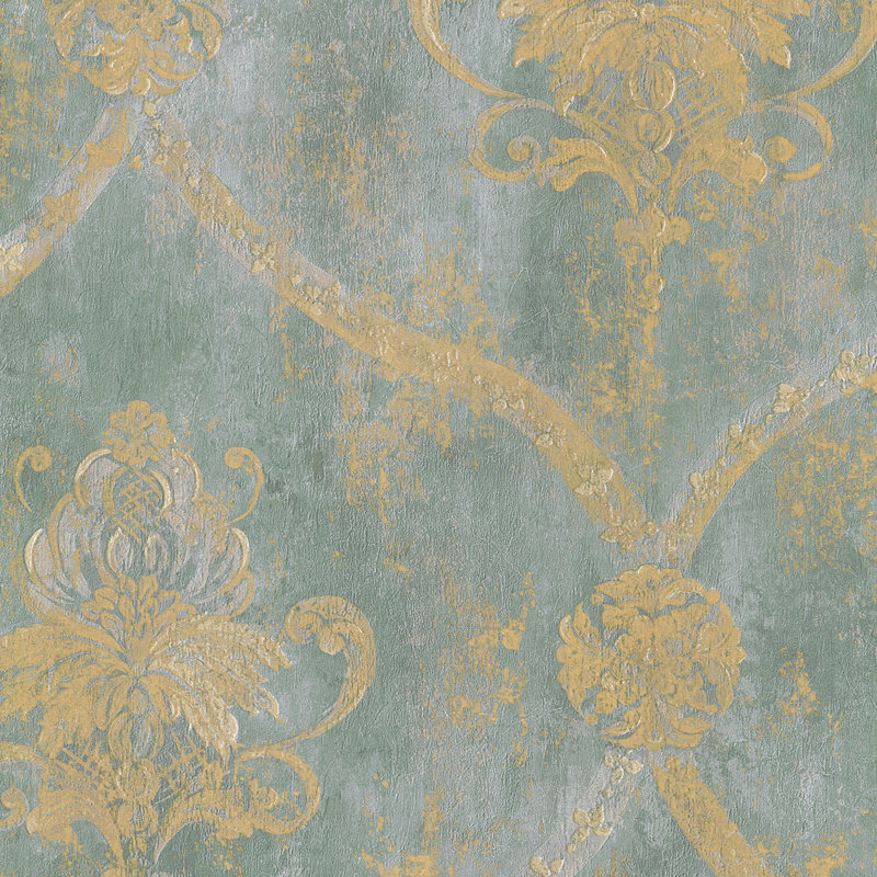 Damas royal, Argent / bleu