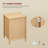 Sabeeka Boho Nightstand, Bedside Table with Drawer