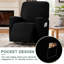 Housse pour fauteuil inclinable à coussins carrés/rectangulaires-971991202
