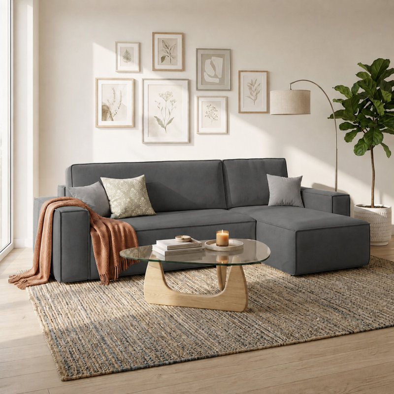 Rubeena 3 Seater Sofa Bed, Right Hand Facing