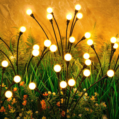 Paquet de 12 lumières d'extérieur solaires, 96 ampoules à grande guirlande de lumières DEL - décoration de jardin de patio imperméable, cadeaux uniques pour les femmes grand-mère