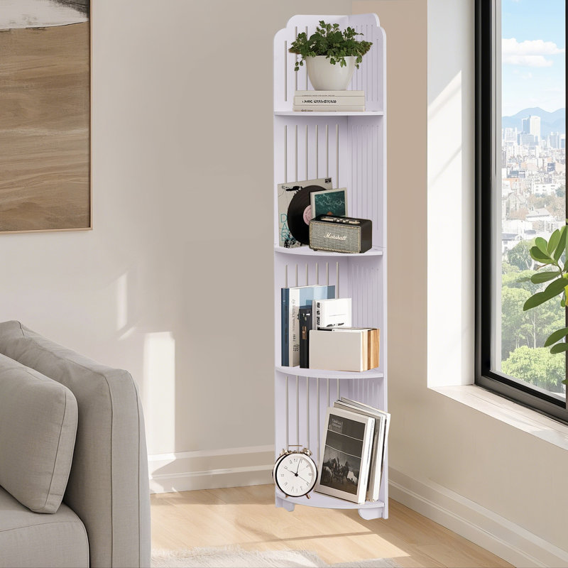 Support de rangement blanc pour armoire de coin