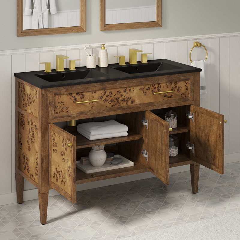 Modway Elysian 48" Single Bathroom Vanity Set, Black