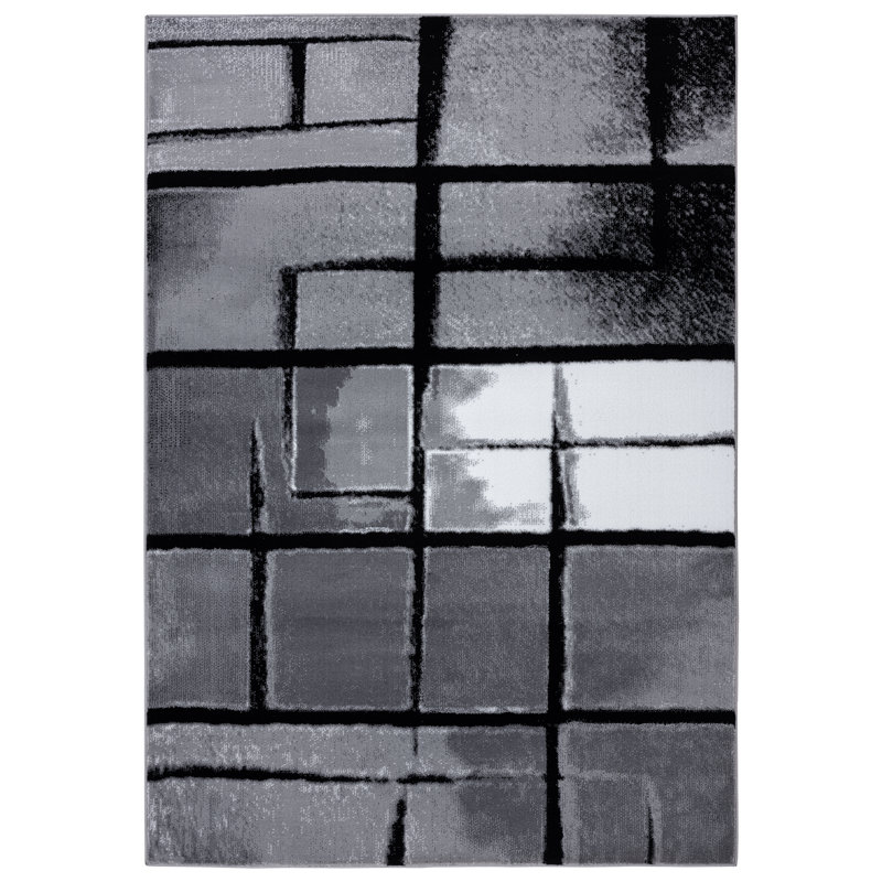 Tapis gris Alayssa, Rectangle 2 pi x 3 pi