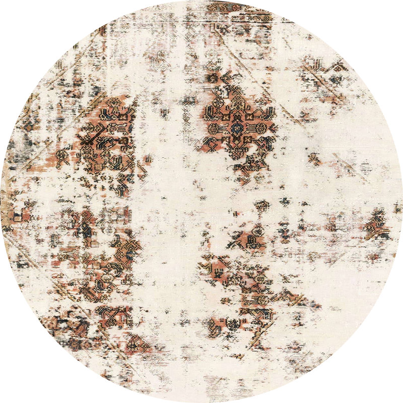 Alauni Abstract Indoor Rug, Round 6'