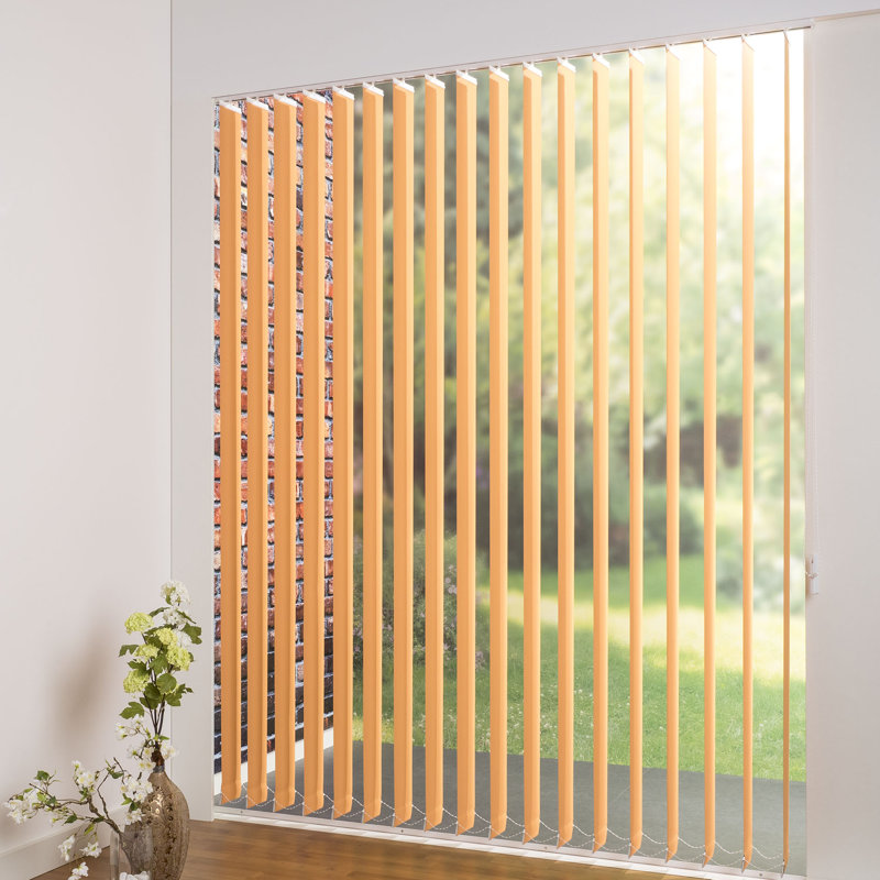 Blackout Vertical Blind, 180cm L x 150cm W, 12.7cm, Apricot
