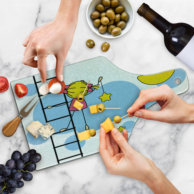 Planche à découper en verre trempé avec étoile jaune Ambesonne Ambesonne