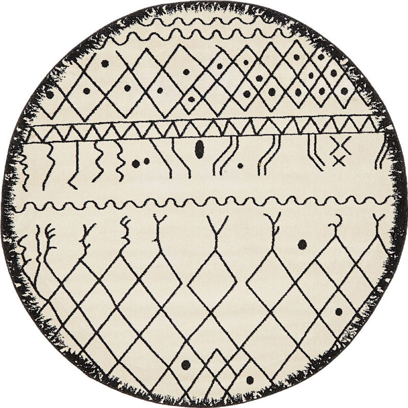 Globe Abstract Indoor Rug, Round 6'