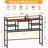 Desk Hutch Dorm, Countertop Storage Hutch With 5 Shelves For Computer Desk, Multipurpose Wood Desktop Display Organizer Rack For Home Office Dorm