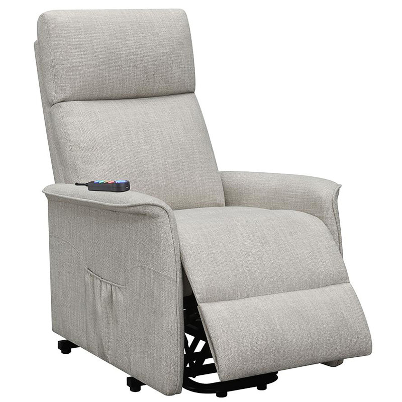 Fauteuil inclinable beige lève-personne avec télécommande câblée, Beige