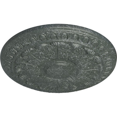 Médaillon de plafond Endurathane Colton, P 15 3/4 po x P 1 1/2 po (convient aux auvents jusqu'à 4 3/4 po), fini craquelé vert athénien peint à la main