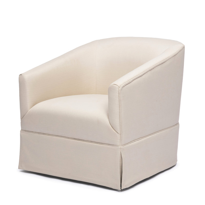 Chaise pivotante à jupe en lin Earl