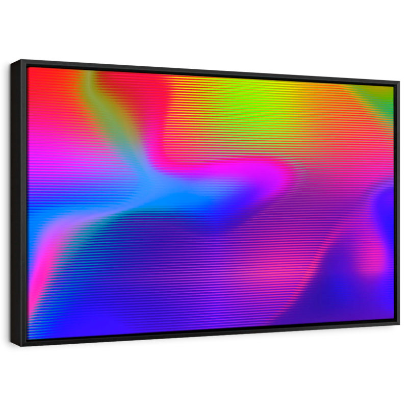 Abstract Rainbow Screen Canvas Print, 9" H x 13" W