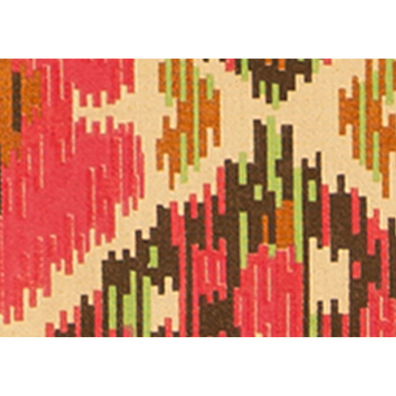 Flatweave Wool Ikat Area Rug in Multi