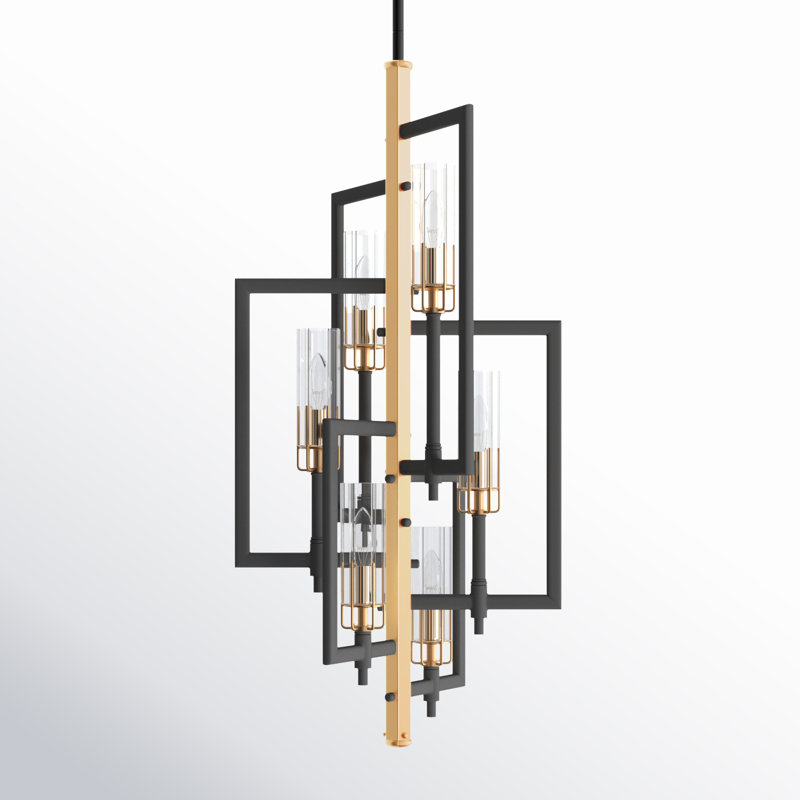 Lustre géométrique unique à 6 lumières Vivaan