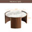 Table basse 31,5 po Modern Travertine-1045405662
