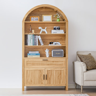 Bibliothèque de rangement arquée 73,6 "