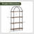 1 PCS Arched Bookshelf, 4-Tier Open Bookcase with Sturdy Metal Frame for Living Room Rustic Brown and Black-254071237-254071236