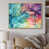 Toile naturelle avec cadre flottant