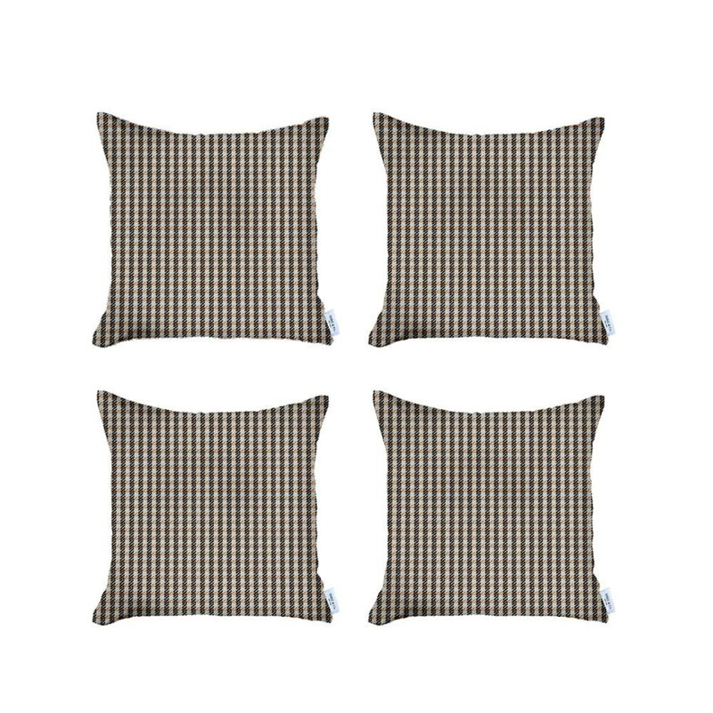 Housse de coussin carrée, Brun clair
