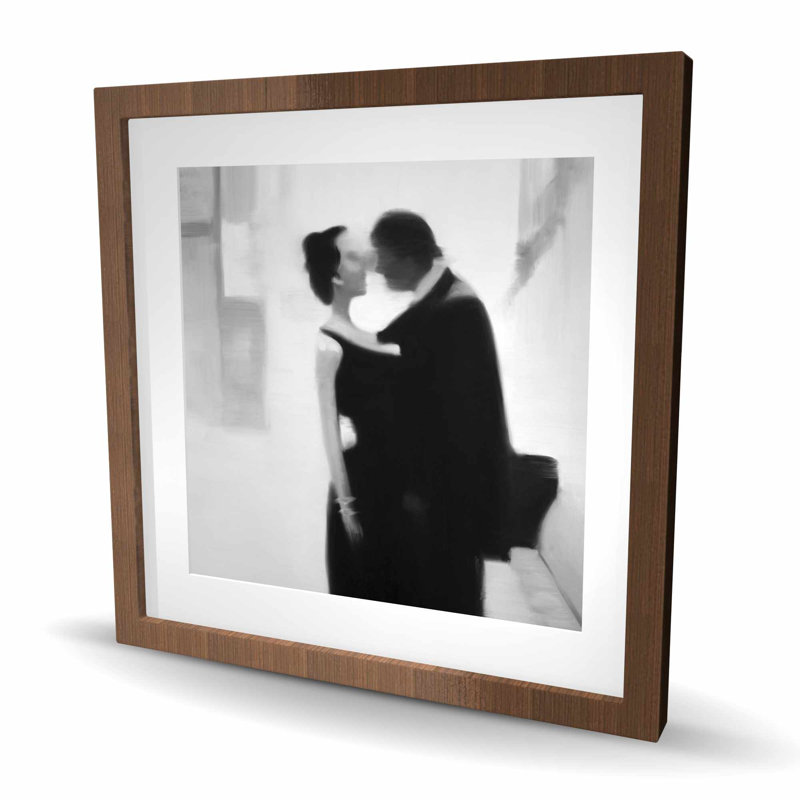Couple dans la rue - Reproduction matte encadrée pour la décoration intérieure