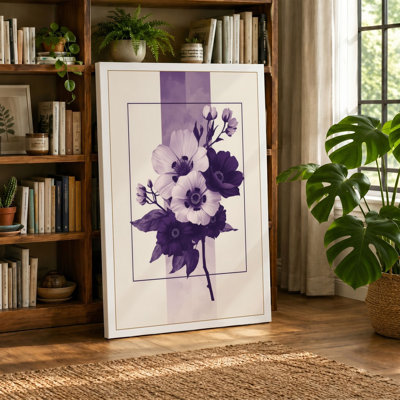 Anemone Study Botanical - Wrapped Canvas