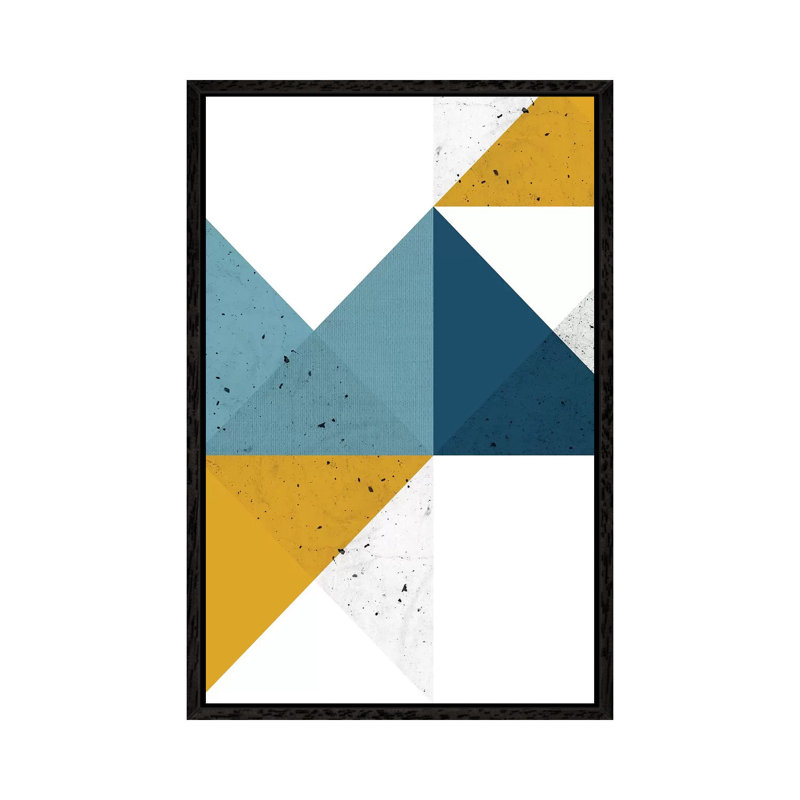 Modern Geometric XIX - Print on Canvas, Black Framed, 152.5 cm H x 101.5 cm W