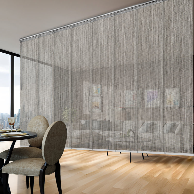 Rail double extensible à 8 panneaux Gabardine de 130 à 175 po de largeur, 23,5 po de largeur, L 175 po x L 116 po