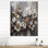 Jaleil - Horloge murale moderne florale