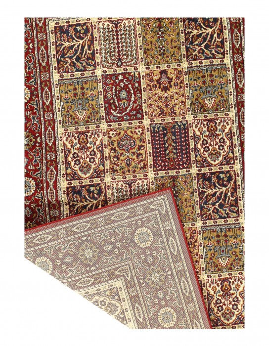 Barryan Hand Knotted Area Rug in Red