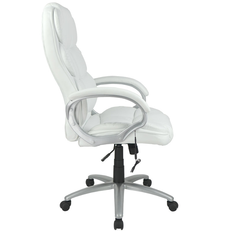 Executive Desk Chair PU Leather Height Adjustable Office Chair 360 Degree Swivel Rolling Computer Chair with Lumbar Support for Office Home