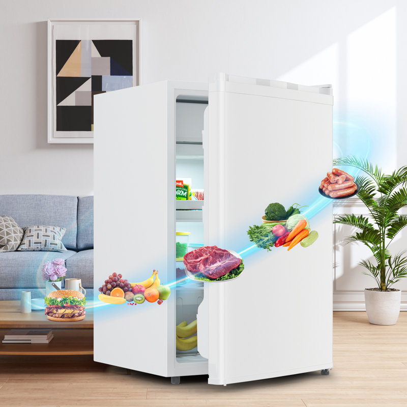 Mini réfrigérateur compact 4,3 pieds cubes avec congélateur - réfrigérateur à porte simple, 7 réglages de thermostat