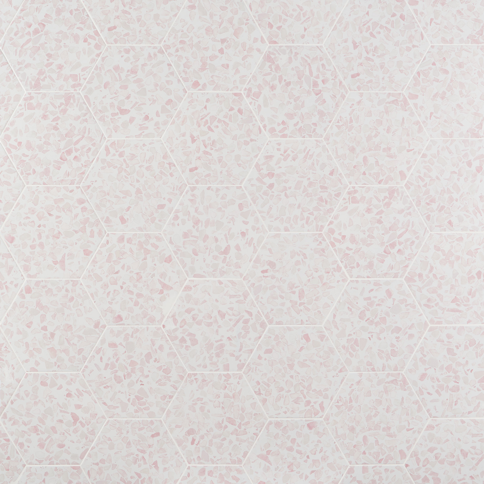 Jurassic Hex 9" Porcelain Tile, Pink