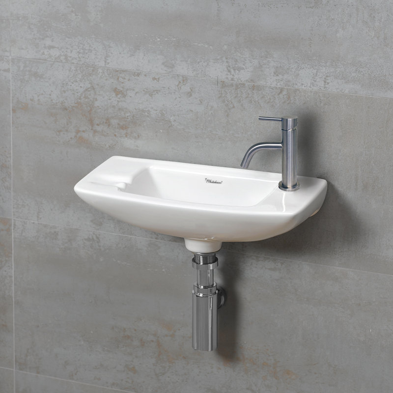 Whitehaus Collection Stainless Steel Single Lever Bathroom Faucet with Pop-up Drain, Brushed Stainless Steel