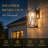Oil Rubbed Bronze Outdoor Wall Sconce with Dusk to Dawn Sensor and Crackle Glass-609021747